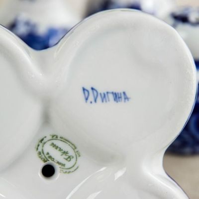 Набор для специй «Кувшинчики», 11×11×9 см, гжель