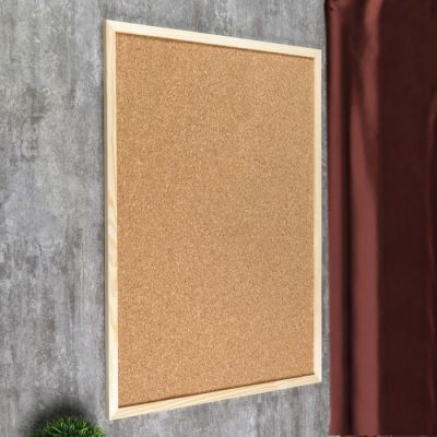 Фоторамка пробковая 50х70  см белое дерево