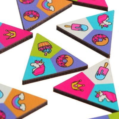 Развивающие игры из дерева. Тройное домино «Для девочек»