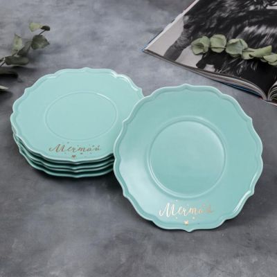 Набор тарелок «Мечтай», 20 см, голубые, 6 шт