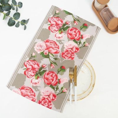 Полотенце вафельное "Пятна" 35х60 см, лён, 160 гр/м, хл,