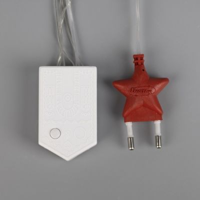 Гирлянда «Бахрома» 1.8 × 0.5 м, IP20, прозрачная нить, 48 LED, свечение фиолетовое, 8 режимов, 220 В