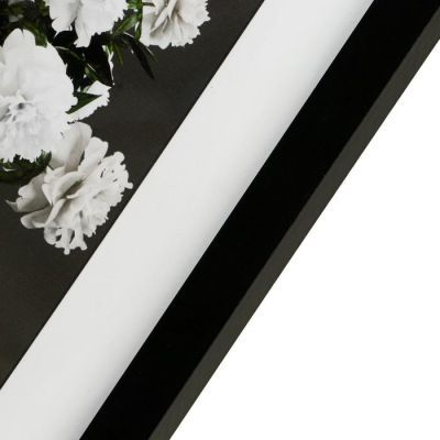 Картина стекло пэт "Букет белые пионы" 35х35(39х39) см