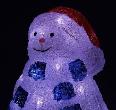 Фигура акрил. "Снеговик весельчак" (30х17 см.)