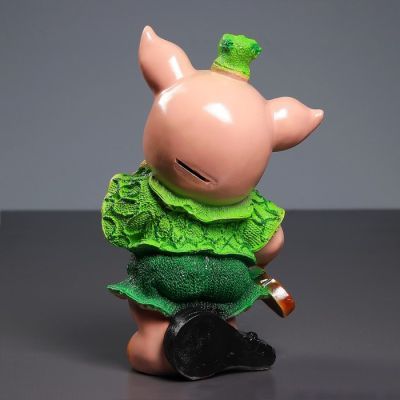 Копилка "Хрюша со скрипкой" 19х10х30см, МИКС