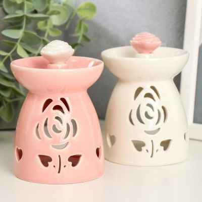 Аромалампа керамика "Розочка" МИКС 11х7,2х7,2 см