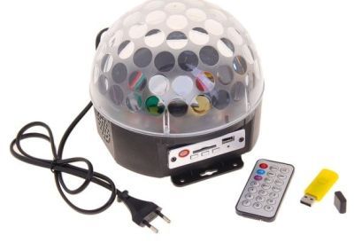 Световой прибор Магический шар с музыкой (d 20 см.)