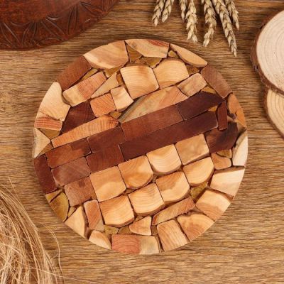 Подставка под горячее «Мозаика», D=20 см, можжевельник