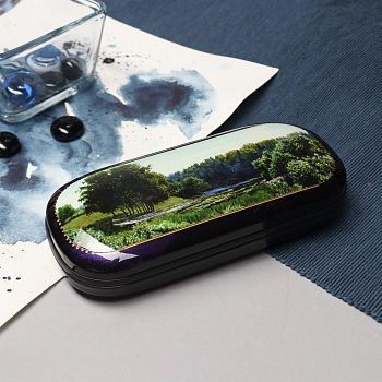 Футляр для очков, отдел на клапане, цвет МИКС