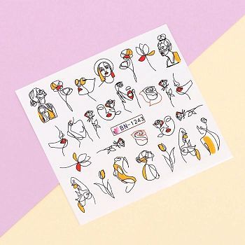 Наклейки для ногтей водные «Силуэт»