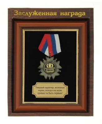 Орден в рамке "Настоящий мужик" (2,2×17×22,5 см)