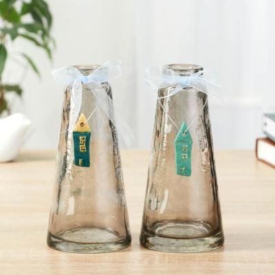 Ваза "Волшебные мгновения" дымка  d-3,5см 7,5(дно)х15см, микс