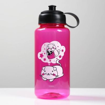 Бутылка для воды "Котик", 1200 мл