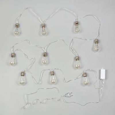 Гирлянда «Нить» 3 м с насадками «Лампа», IP20, прозрачная нить, 80 LED, свечение тёплое белое, 8 режимов, 220 В