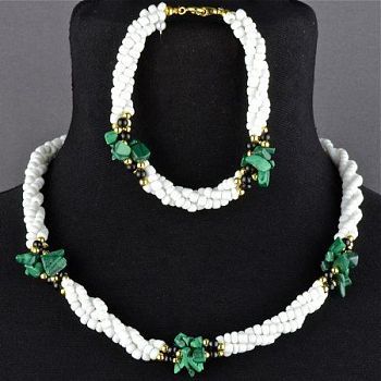 Комплект Малахит "Вивиана" арт.П3424