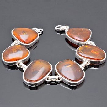 Браслет Янтарь "Осеннее танго" арт.ЯК-1419