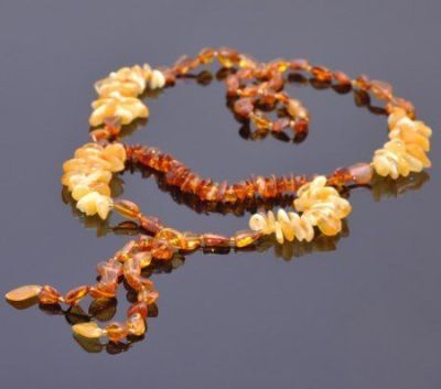 Бусы Янтарь "Галстук" арт.НЯН-п541