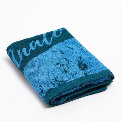 Полотенце именное махровое Этель "Анатолий" синий, 50х90см, 100% хлопок, 420гр/м2