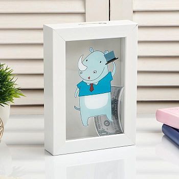 Копилка интерьерная пластик "Носорог в шляпе" 17х12х3,8 см