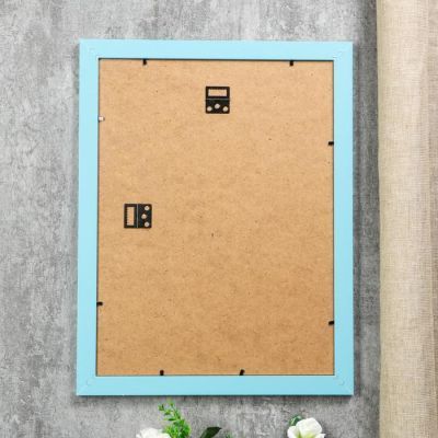 Фоторамка пластик 30х40 см "Белённый дуб с голубой каймой" 44,6х34,6х1,2 см