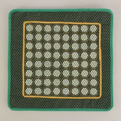 Коврик массажный с нефритовыми камнями с сеткой квадратный