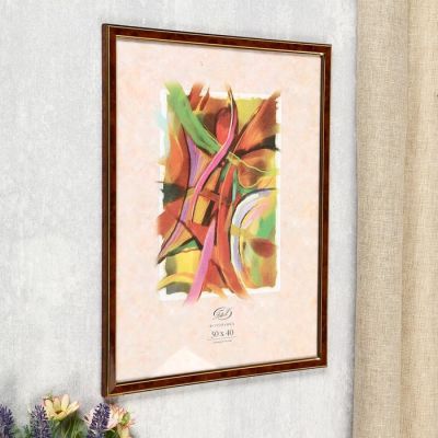 Фоторамка из пластика Карельская береза 380 30х40 14мм/ фигурный(24)