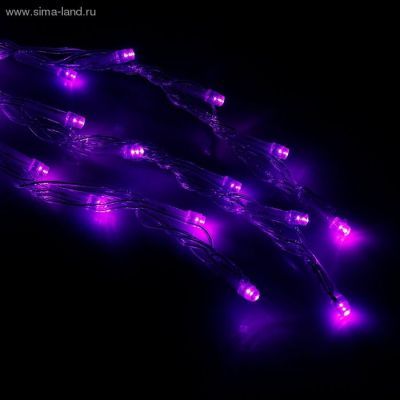 Гирлянда уличная "Дождь" (Ш:2 м,В:3 м., нить силикон, фиолетовый)