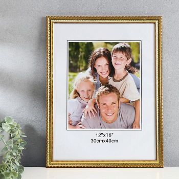 Фоторамка пластик 30х40 см "Зигзаг" золото 43,5х33,5 см