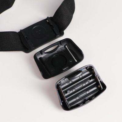 Фонарь налобный, 4 х 5.5 см, 3 ААА, микс