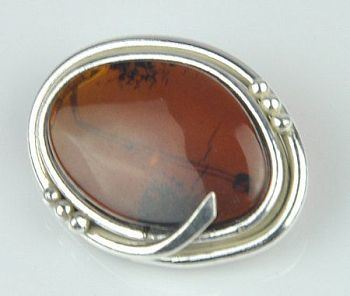 Брошь Янтарь "Медовый спас" арт.ЯК-236