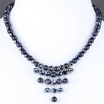 Колье Авантюрин, хрусталь "Торжество" арт.КАП-1465