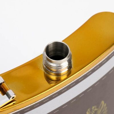 Подарочный набор "Герб России" 6 в 1: фляжка 270 мл, 4 рюмки, воронка, 24х17 см