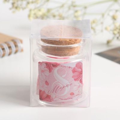 Баночка с пожеланиями «8 Марта», 5.3 х 6 см