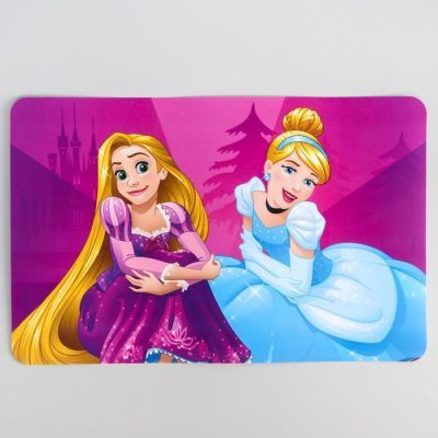 Набор посуды «Мечтай!», 4 предмета: кружка 200 мл, миска d=14 см, тарелка d=16,5 см, коврик в подарочной упаковке Принцессы Дисней