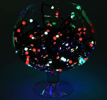 Гирлянда "Метраж" уличная, комнатная (Д: 20 м, нить тёмная, моргает)