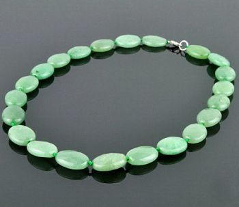 Бусы Нефрит "Изольда" арт. ННФ-12(13-18)-48-1