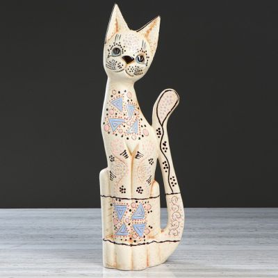 Копилка "Кот Египет", покрытие лак, бежевая, 52 см, микс