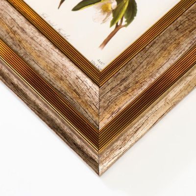 Фоторамка пластик 10х15 см "Медина" серебро и полоски 22,5х17,7х1,8 см