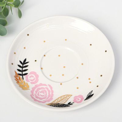 Набор "Цветы", 2 кружки 150 мл, 2 блюдца 12,5 см