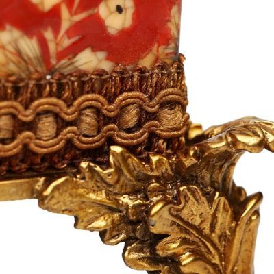 Ваза с росписью "Цветы", красная