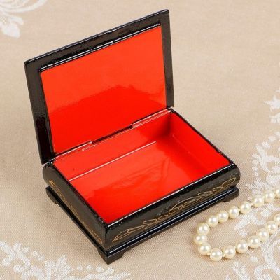 Шкатулка «Пионы в вазе», 8×10 см, лаковая миниатюра