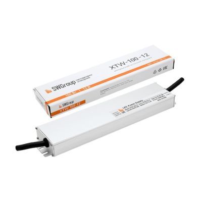 Узкий блок питания SWG для светодиодной ленты 12 В, 100 Вт, IP67