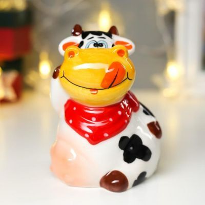 Копилка керамика "Коровка обжорка" 13,5х9х10 см