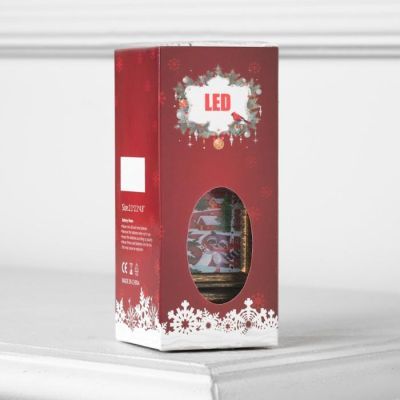 Светодиодная фигура «Бронзовый фонарь с Дедом Морозом» 5.5 × 13 × 5.5 см, пластик, батарейки AG13х3, свечение тёплое белое