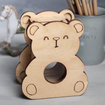 Копилка под роспись «Мишка», 13 × 11.5 см