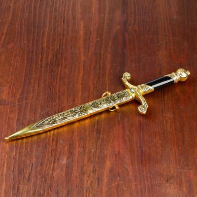 Кортик, ножны ажурные на чёрном, ограничитель с завитками, 35 см