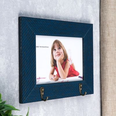 Фоторамка пластик с крючками 13х18 см "Джинса" синяя 18х23х4 см