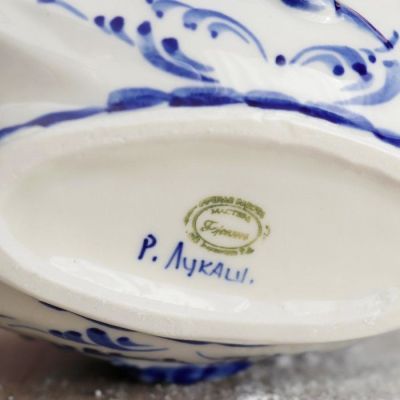 Конфетница «Ракушка», гжель