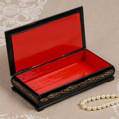 Шкатулка - купюрница «Жар-Птица», 8,5×17 см, лаковая миниатюра