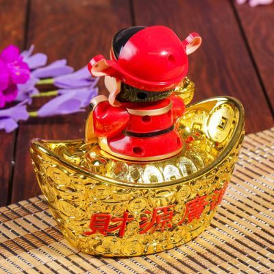 Маятник пластик от солнечной батареи "Гуань-ди в лодке"  13х13,5х7,5 см